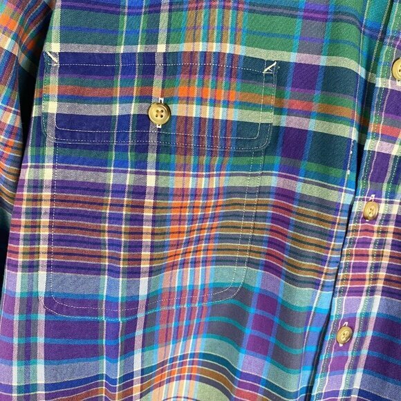 Polo Ralph Lauren Shirt Mens 3XB Cotton Plaid Pockets Long Sleeve‎ TP-2641 - Picture 5 of 11